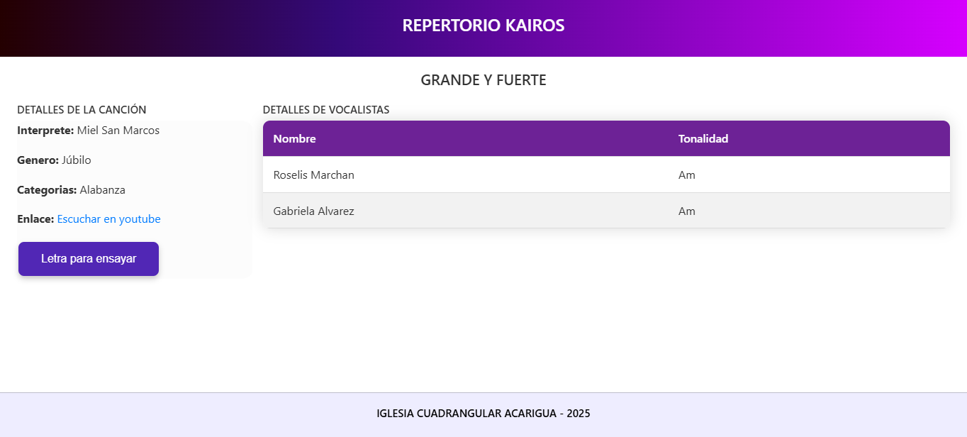 APP DE REPERTORIO MUSICAL